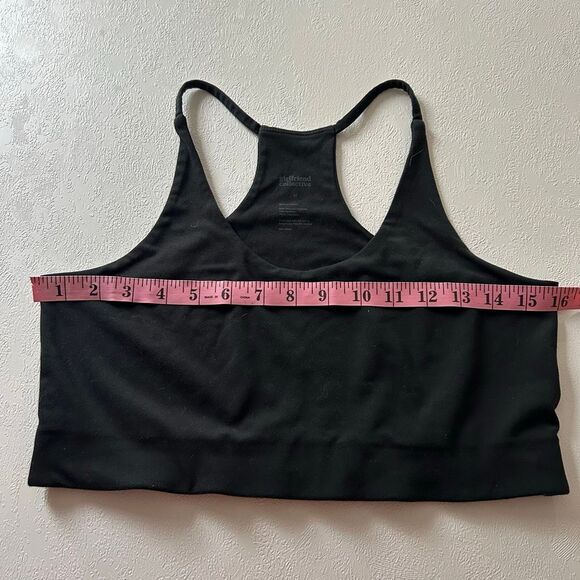 Girlfriend Collective Paloma Racerback Sports Bra Black Size Medium | Sustainabl - Picture 4 of 5